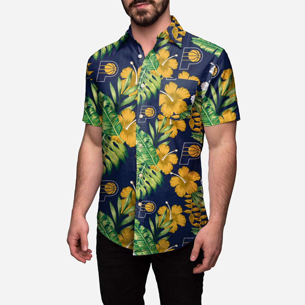 Indiana Pacers Floral Button Up Shirt FOCO 2XL - FOCO.com