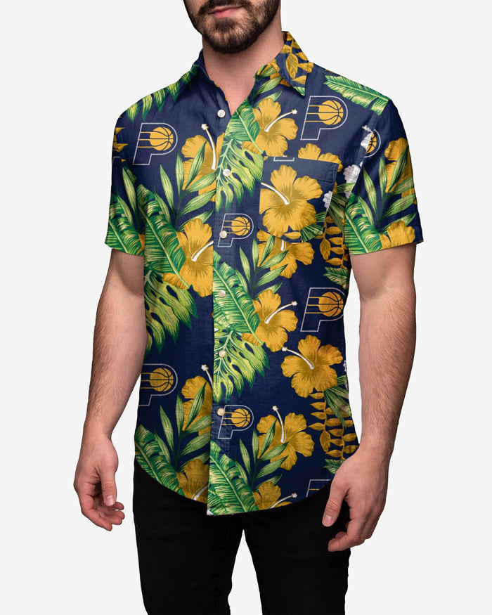 Indiana Pacers Floral Button Up Shirt FOCO S - FOCO.com