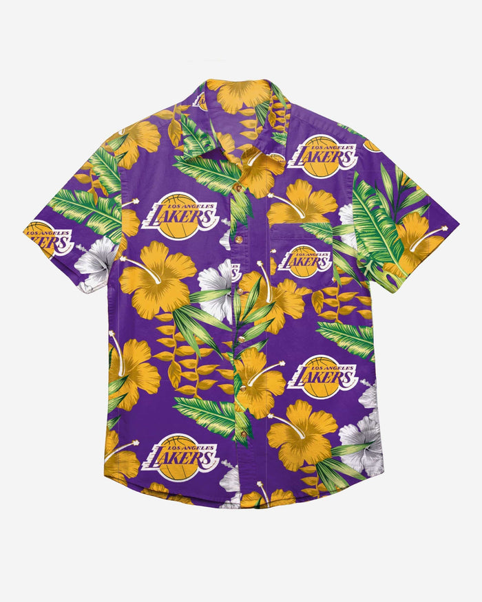 Los Angeles Lakers Floral Button Up Shirt FOCO - FOCO.com