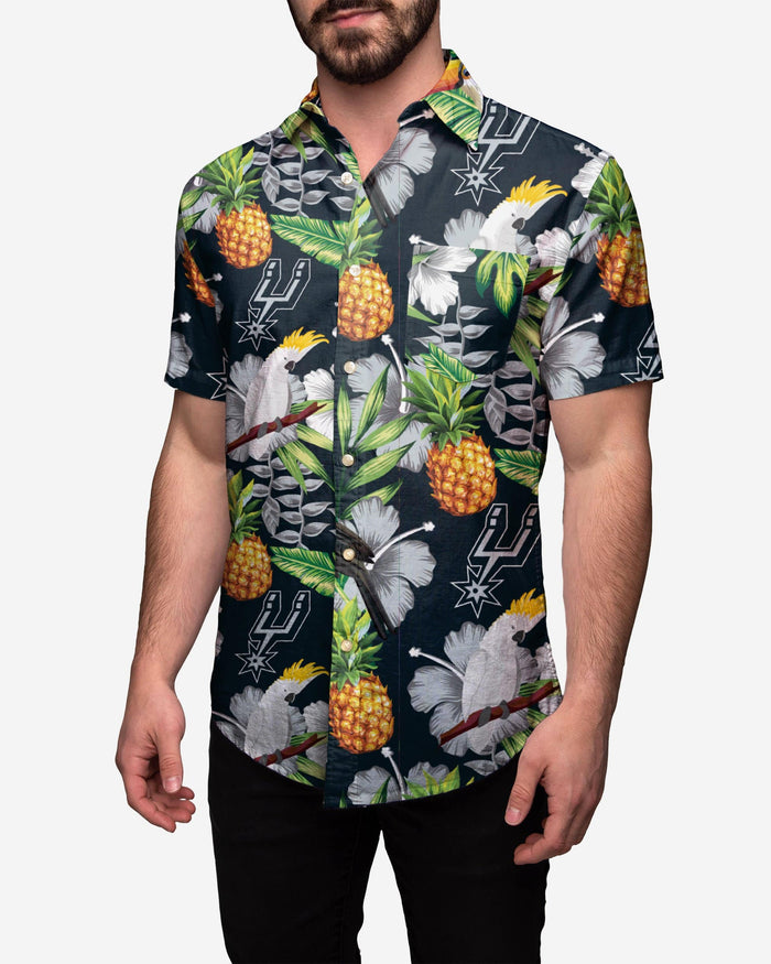 San Antonio Spurs Floral Button Up Shirt FOCO 2XL - FOCO.com