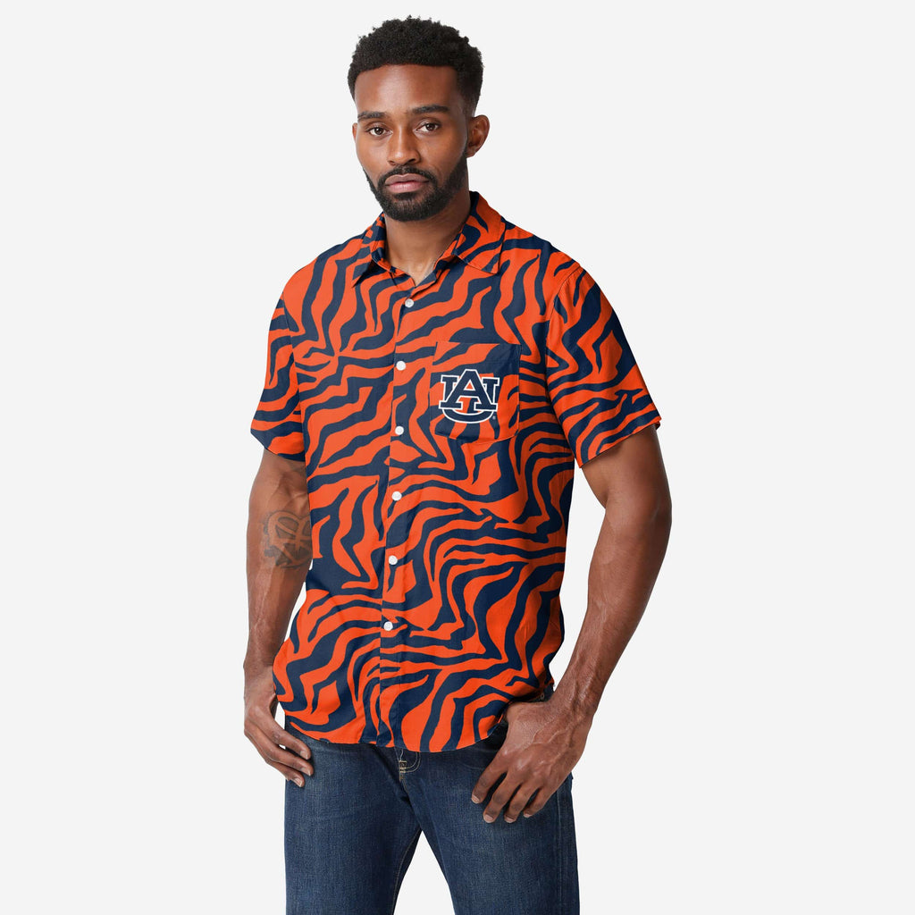 Auburn Tigers Thematic Button Up Shirt FOCO S - FOCO.com