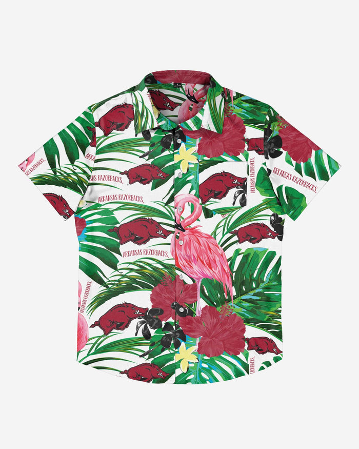 Arkansas Razorbacks Flamingo Button Up Shirt FOCO - FOCO.com