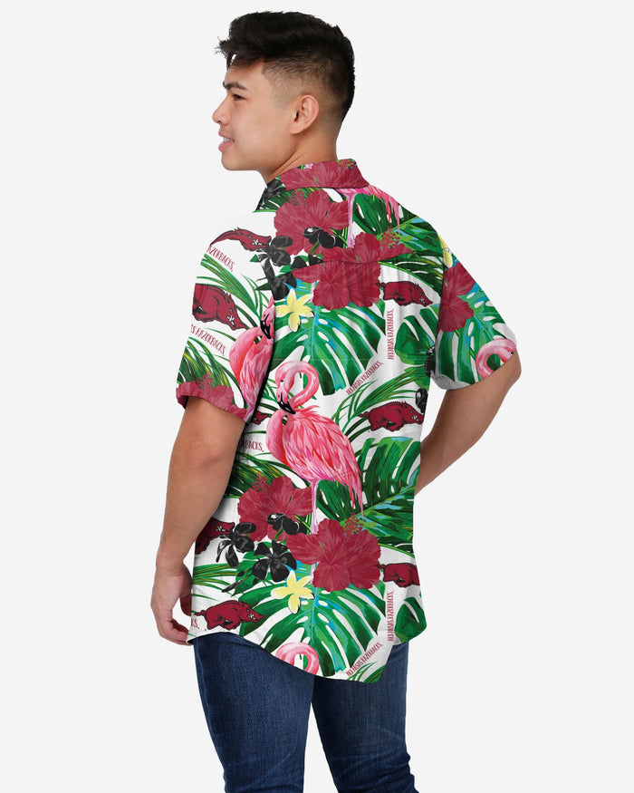 Arkansas Razorbacks Flamingo Button Up Shirt FOCO - FOCO.com