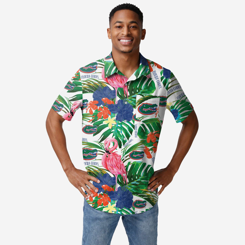 Florida Gators Flamingo Button Up Shirt FOCO S - FOCO.com