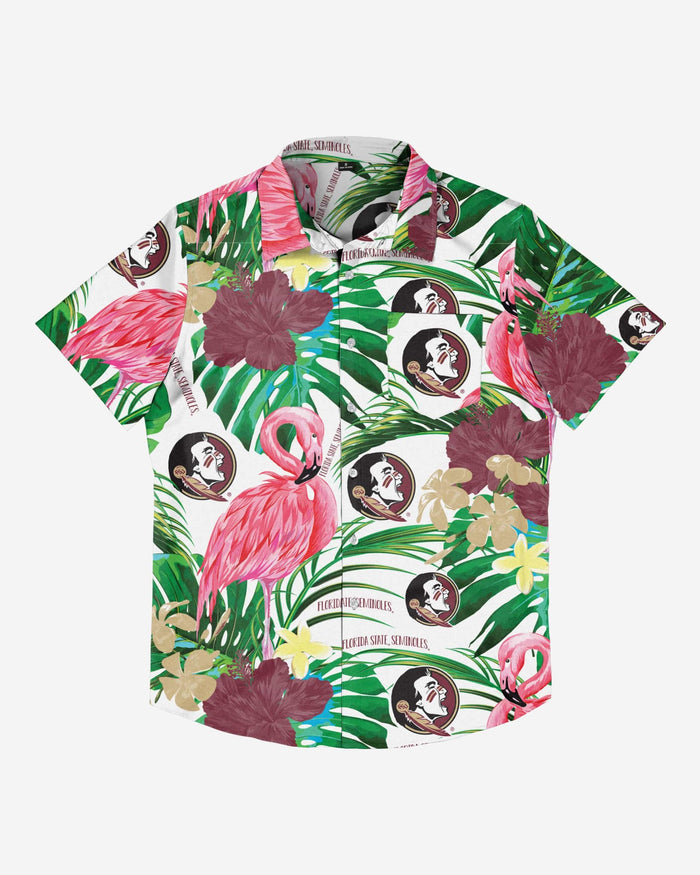 Florida State Seminoles Flamingo Button Up Shirt FOCO - FOCO.com