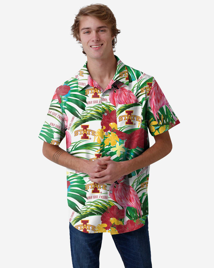 Iowa State Cyclones Flamingo Button Up Shirt FOCO S - FOCO.com