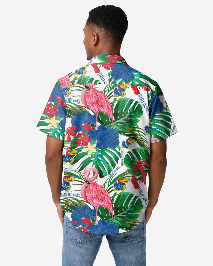 Kansas Jayhawks Flamingo Button Up Shirt FOCO - FOCO.com