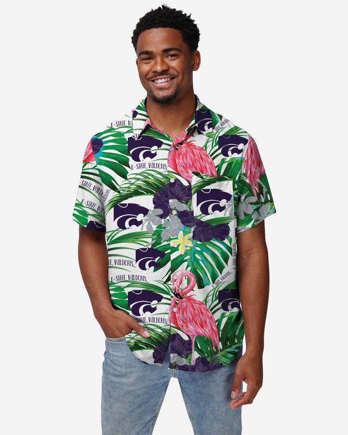 Kansas State Wildcats Flamingo Button Up Shirt FOCO S - FOCO.com