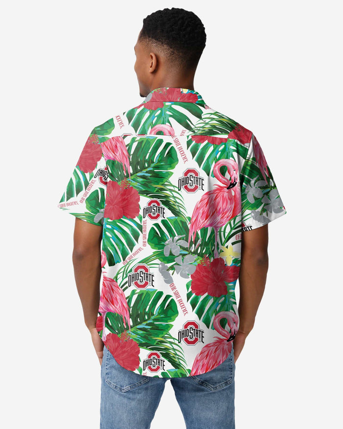 Ohio State Buckeyes Flamingo Button Up Shirt FOCO - FOCO.com