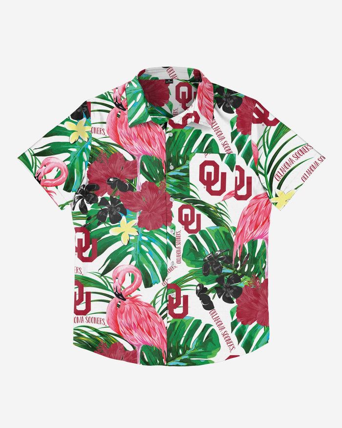 Oklahoma Sooners Flamingo Button Up Shirt FOCO - FOCO.com