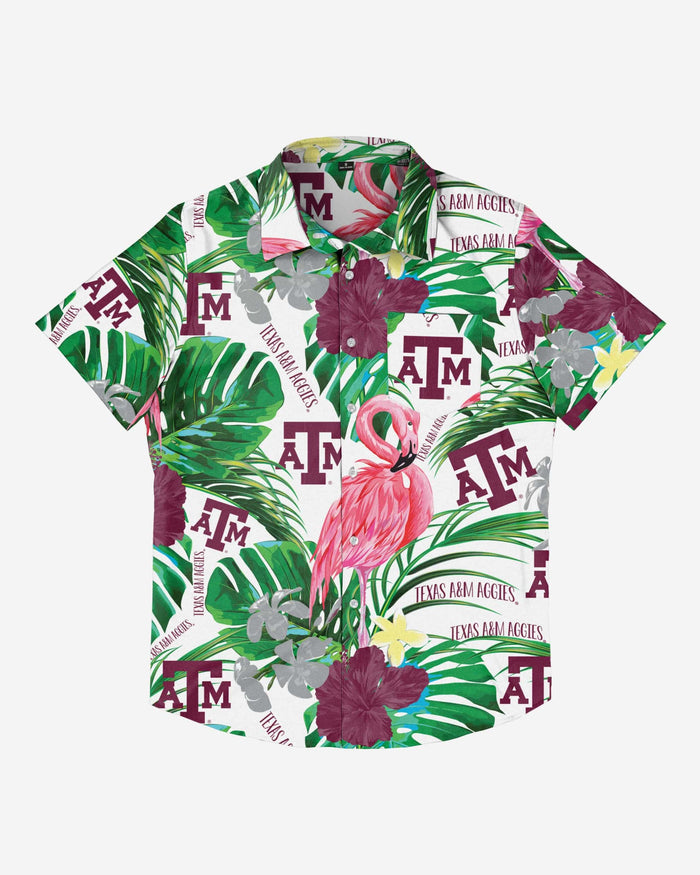 Texas A&M Aggies Flamingo Button Up Shirt FOCO - FOCO.com