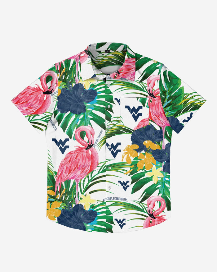 West Virginia Mountaineers Flamingo Button Up Shirt FOCO - FOCO.com