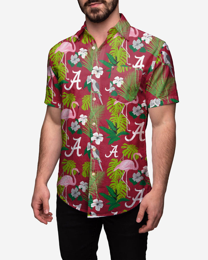 Alabama Crimson Tide Floral Button Up Shirt FOCO S - FOCO.com