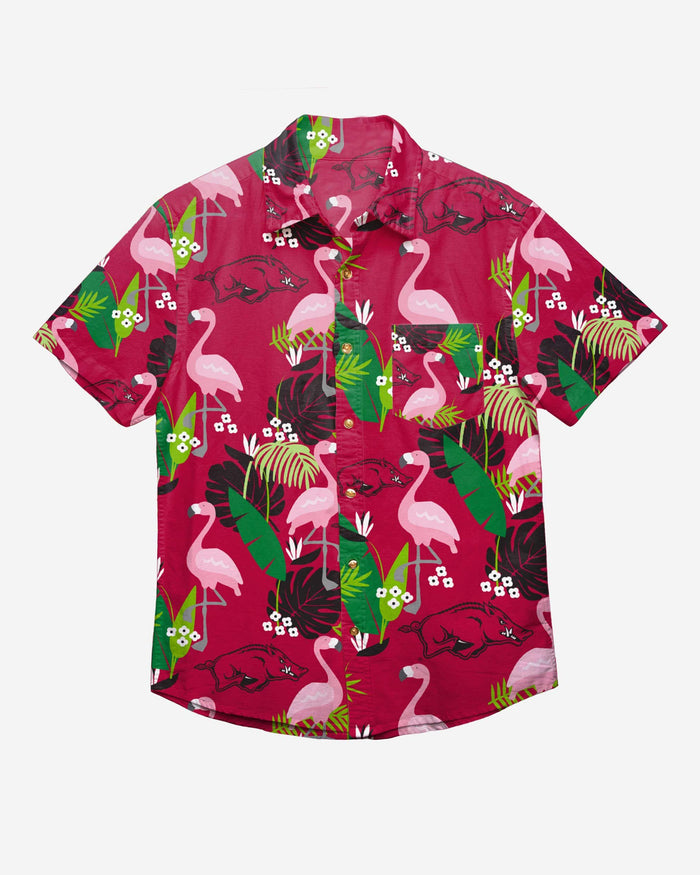 Arkansas Razorbacks Floral Button Up Shirt FOCO - FOCO.com