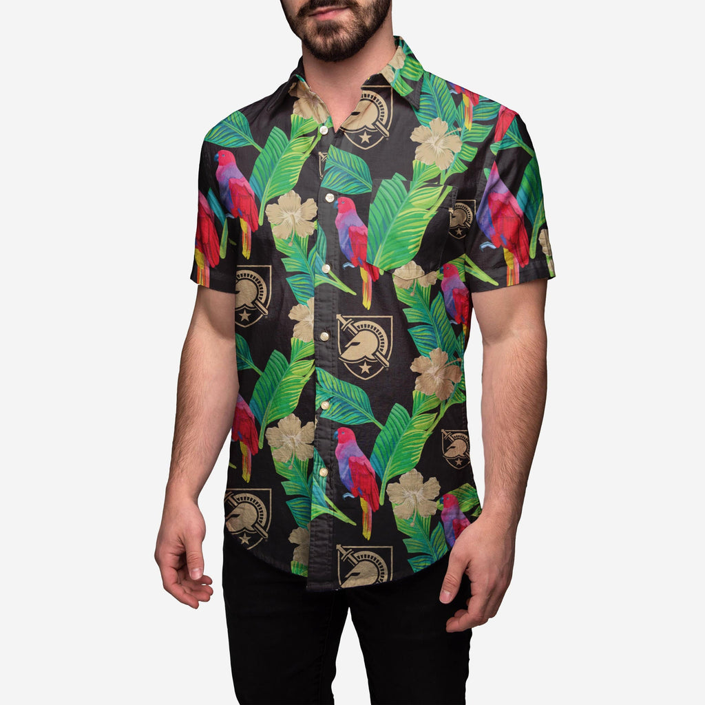 Army Black Knights Floral Button Up Shirt FOCO S - FOCO.com