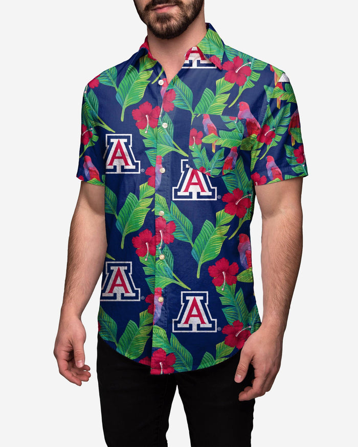 Arizona Wildcats Floral Button Up Shirt FOCO S - FOCO.com