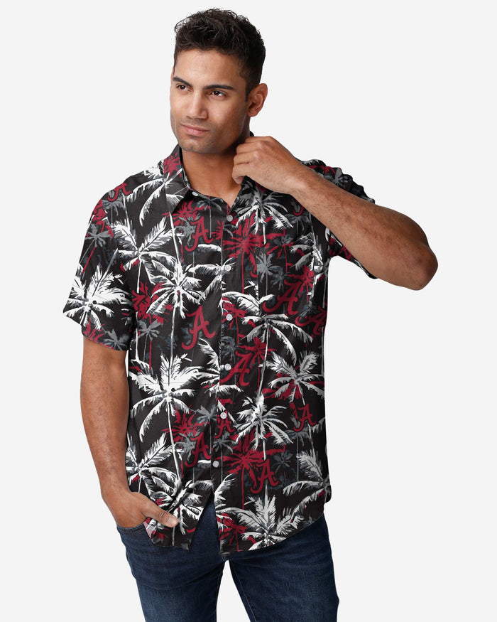 Alabama Crimson Tide Black Floral Button Up Shirt FOCO S - FOCO.com