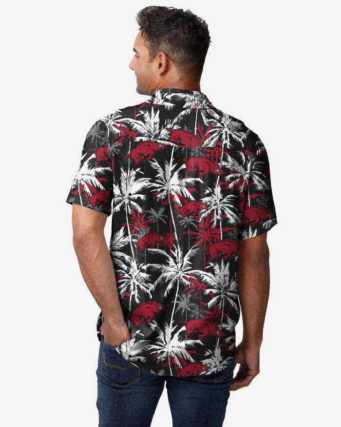 Arkansas Razorbacks Black Floral Button Up Shirt FOCO - FOCO.com