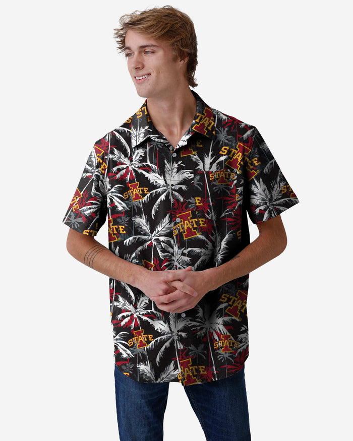 Iowa State Cyclones Black Floral Button Up Shirt FOCO S - FOCO.com