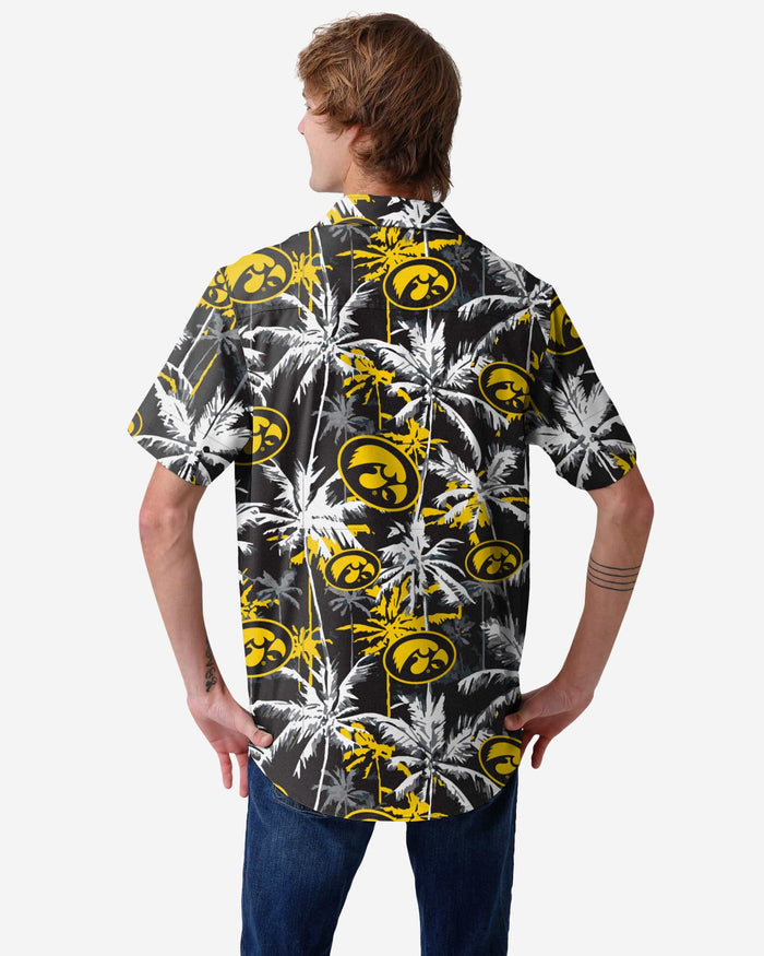 Iowa Hawkeyes Black Floral Button Up Shirt FOCO - FOCO.com