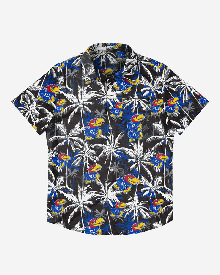 Kansas Jayhawks Black Floral Button Up Shirt FOCO - FOCO.com