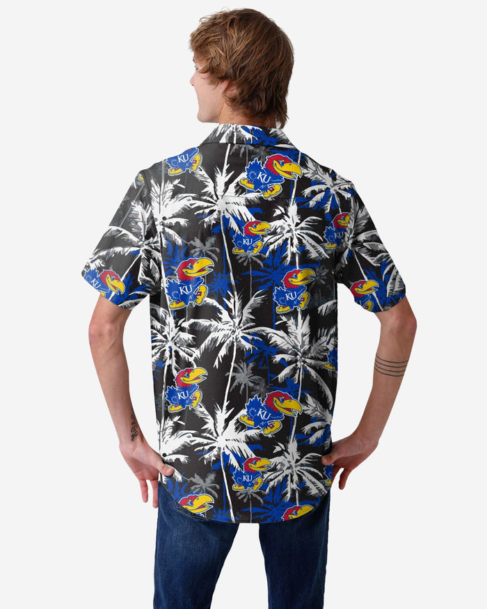 Kansas Jayhawks Black Floral Button Up Shirt FOCO - FOCO.com