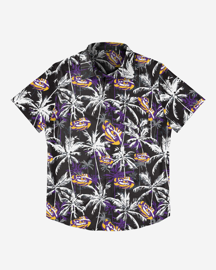 LSU Tigers Black Floral Button Up Shirt FOCO - FOCO.com