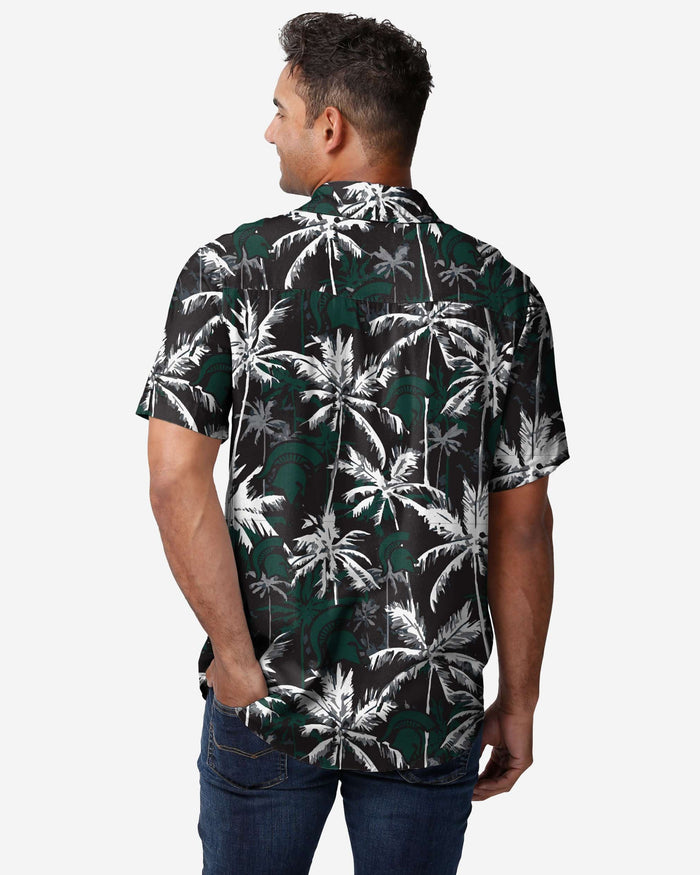 Michigan State Spartans Black Floral Button Up Shirt FOCO - FOCO.com