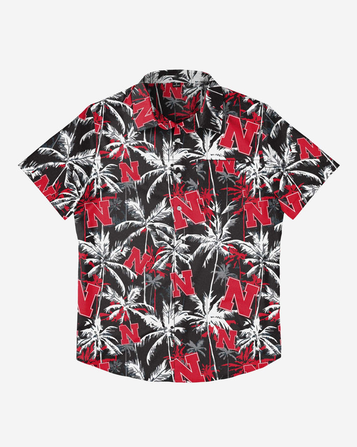 Nebraska Cornhuskers Black Floral Button Up Shirt FOCO - FOCO.com