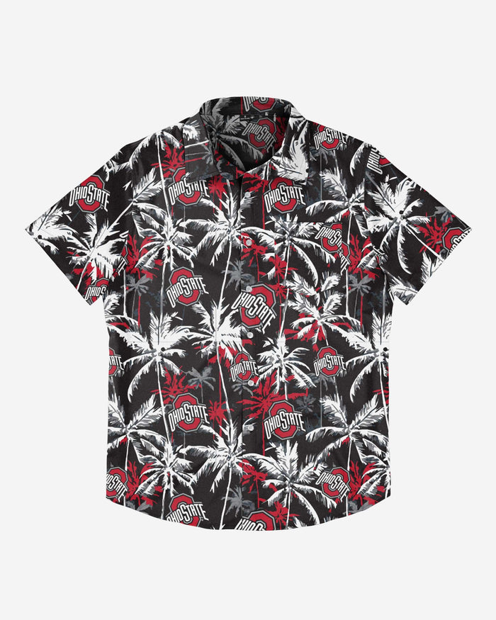 Ohio State Buckeyes Black Floral Button Up Shirt FOCO - FOCO.com