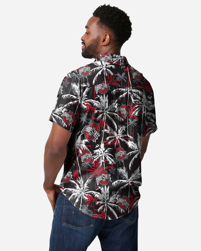 Ohio State Buckeyes Black Floral Button Up Shirt FOCO - FOCO.com