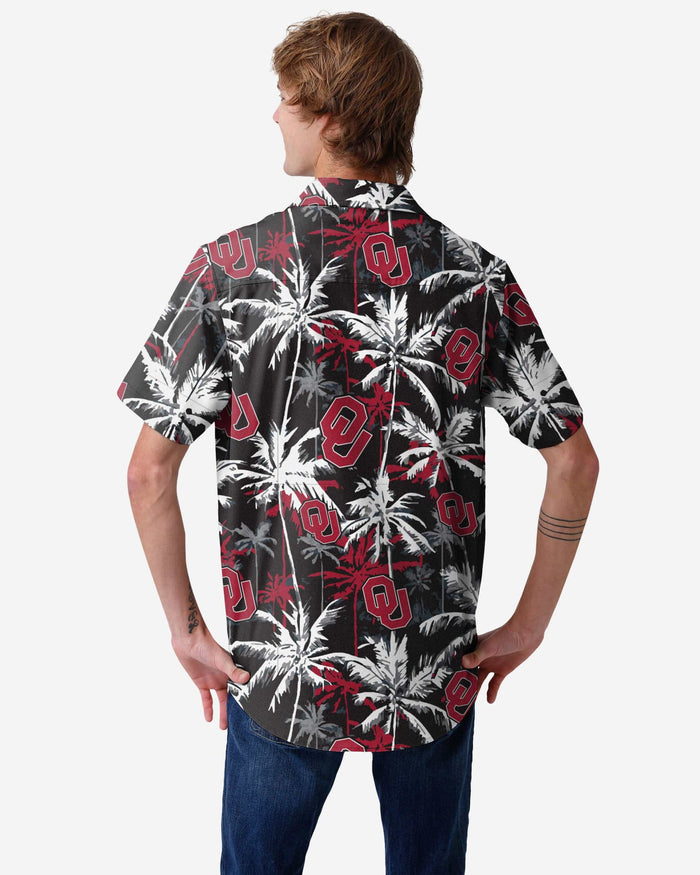 Oklahoma Sooners Black Floral Button Up Shirt FOCO - FOCO.com