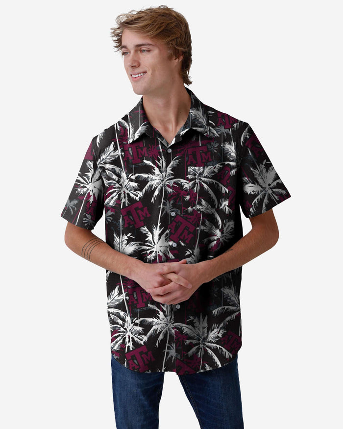 Texas A&M Aggies Black Floral Button Up Shirt FOCO S - FOCO.com