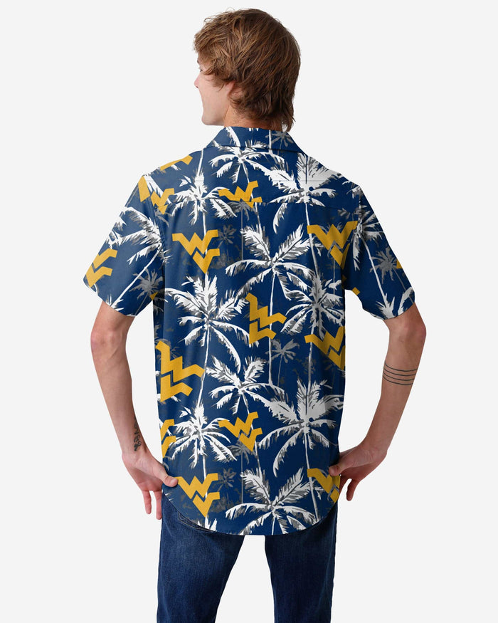 West Virginia Mountaineers Blue Floral Button Up Shirt FOCO - FOCO.com