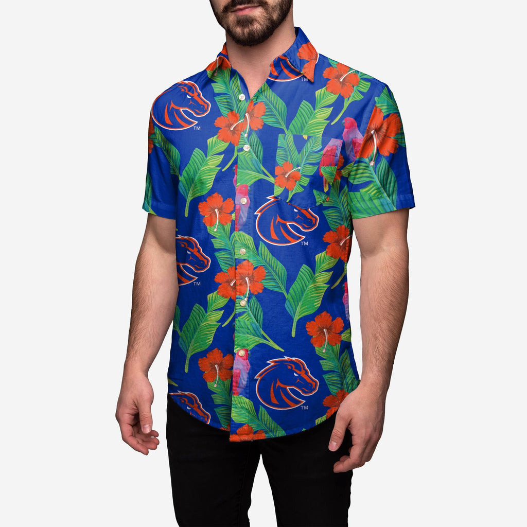 Boise State Broncos Floral Button Up Shirt FOCO 2XL - FOCO.com