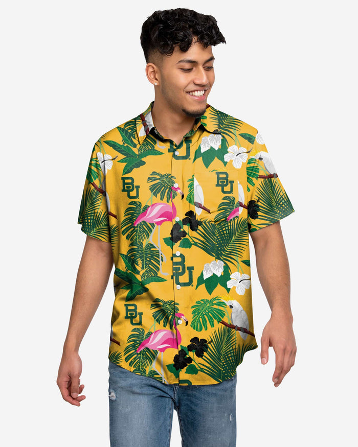 Baylor Bears Floral Button Up Shirt FOCO S - FOCO.com