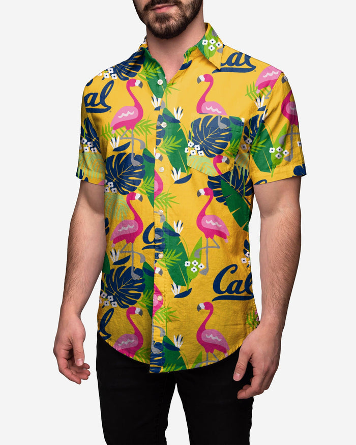 California Bears Floral Button Up Shirt FOCO S - FOCO.com