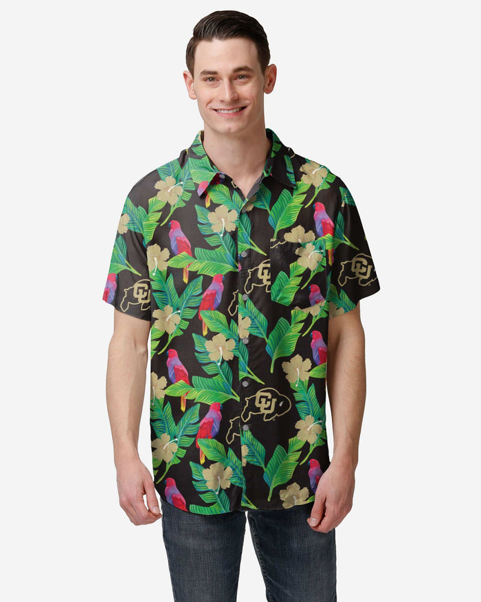 Colorado Buffaloes Floral Button Up Shirt FOCO S - FOCO.com