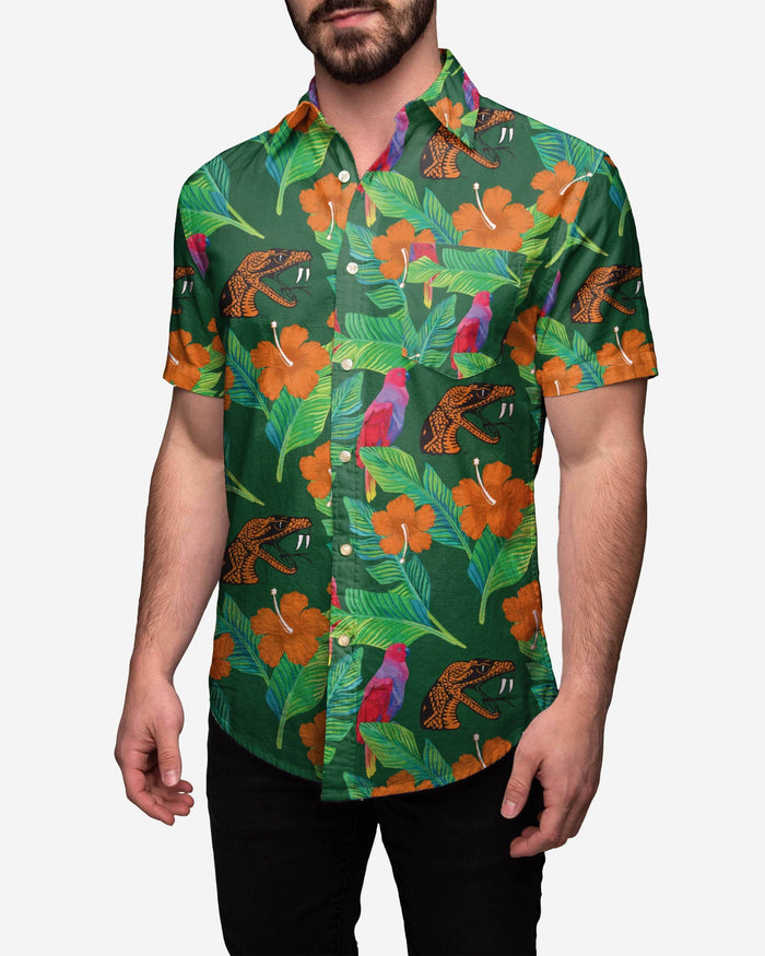 Florida A&M Rattlers Floral Button Up Shirt FOCO S - FOCO.com