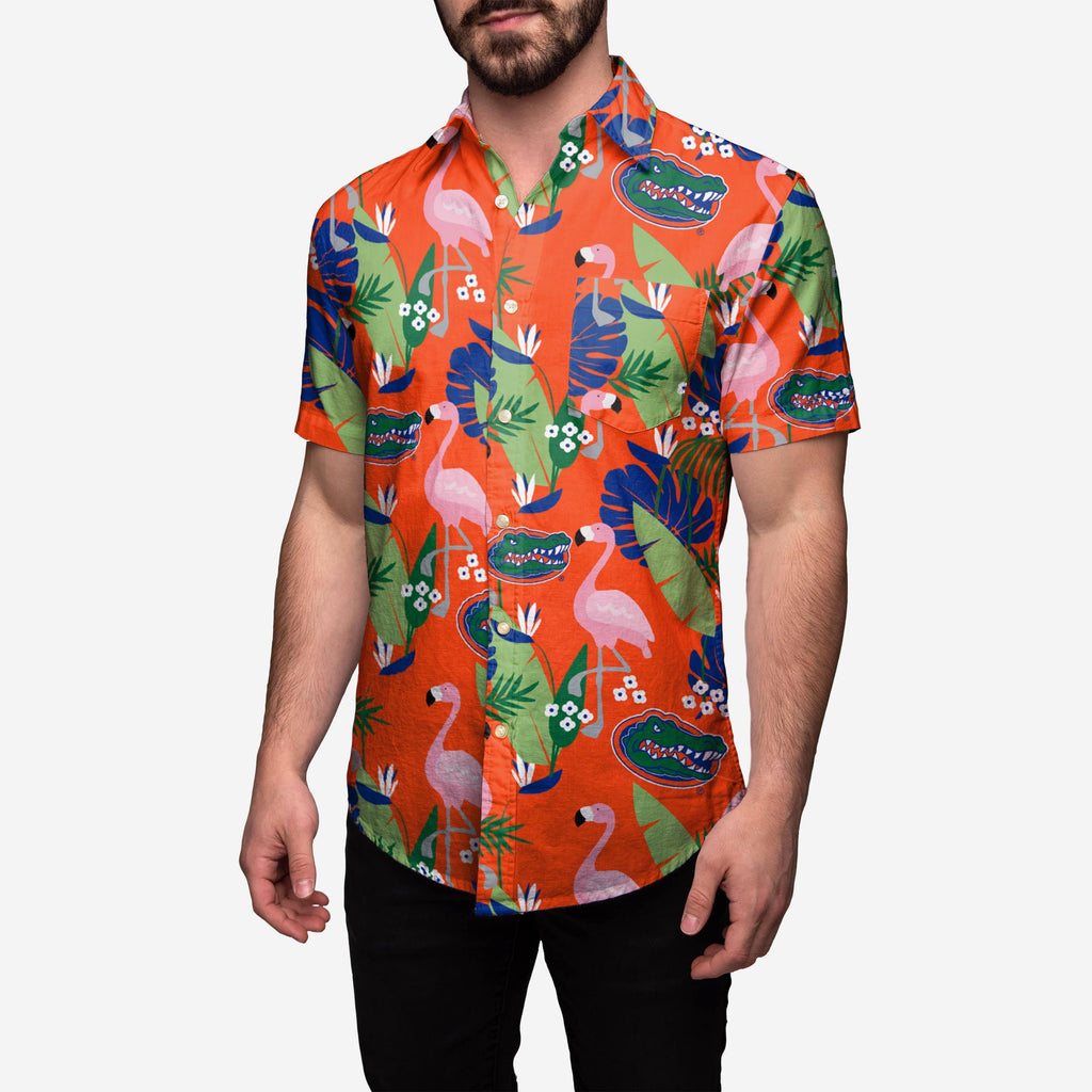 Florida Gators Floral Button Up Shirt FOCO S - FOCO.com