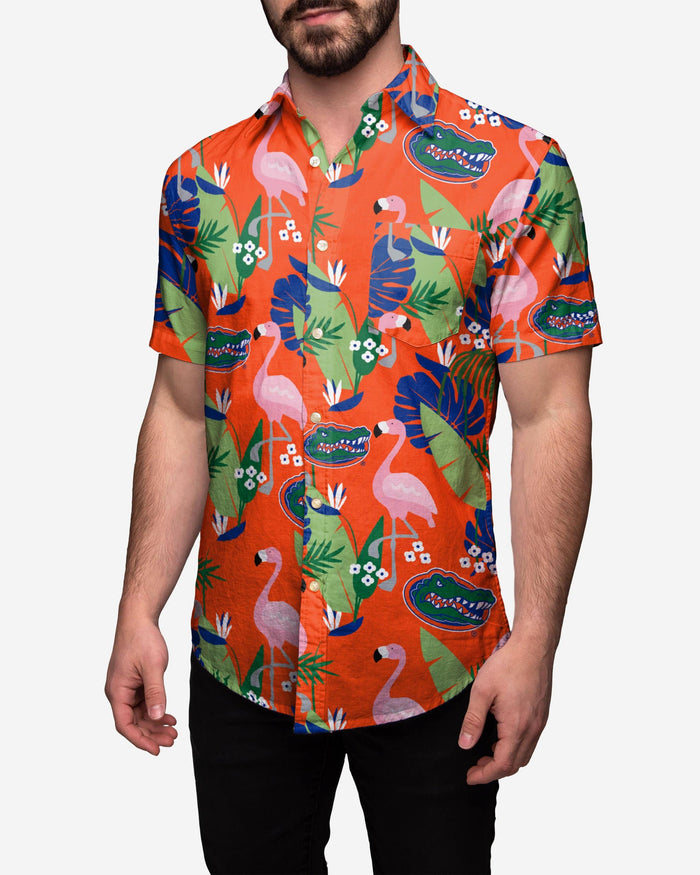 Florida Gators Floral Button Up Shirt FOCO S - FOCO.com