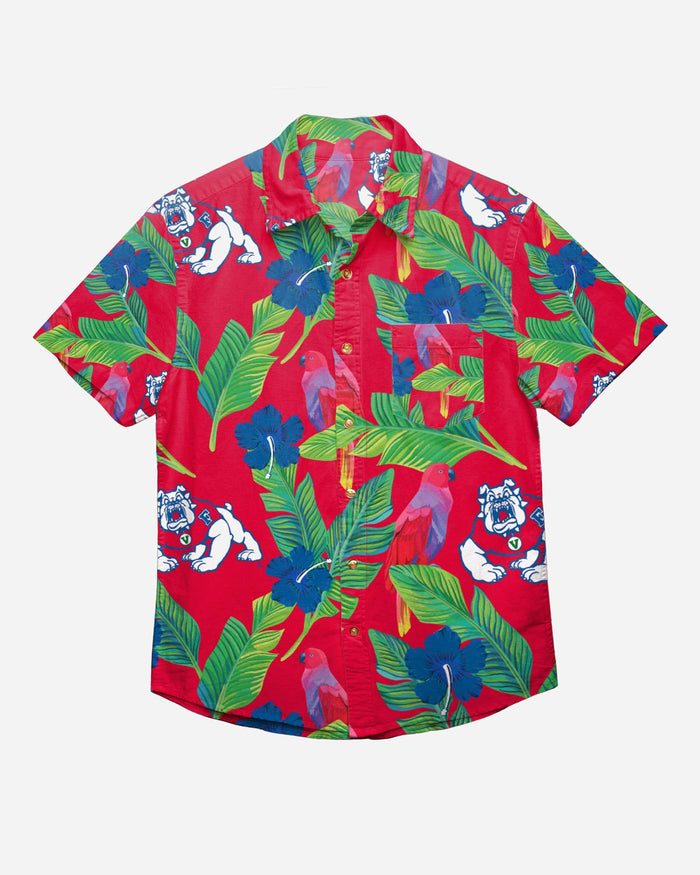 Fresno State Bulldogs Floral Button Up Shirt FOCO - FOCO.com