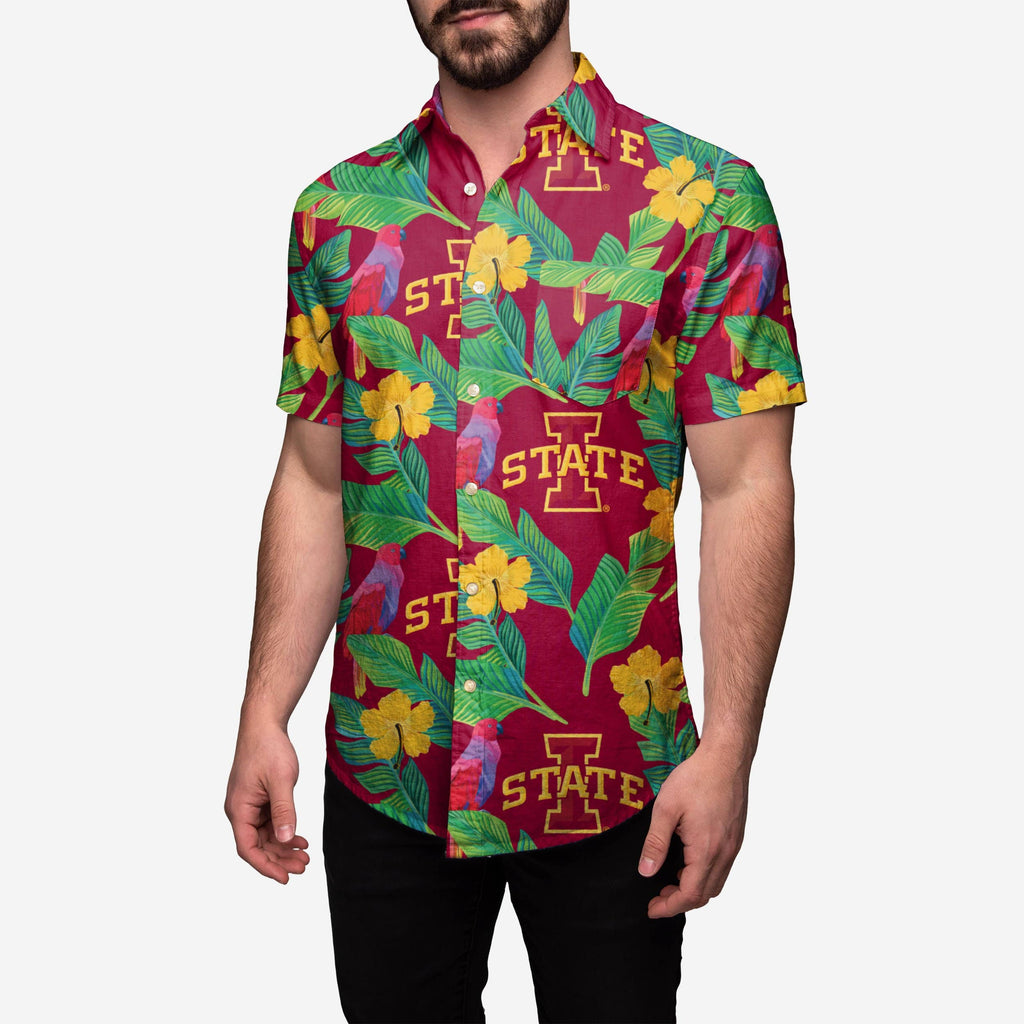 Iowa State Cyclones Floral Button Up Shirt FOCO S - FOCO.com