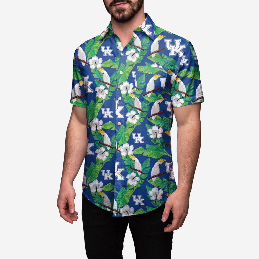 Kentucky Wildcats Floral Button Up Shirt FOCO S - FOCO.com