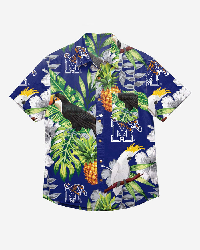 Memphis Tigers Floral Button Up Shirt FOCO - FOCO.com