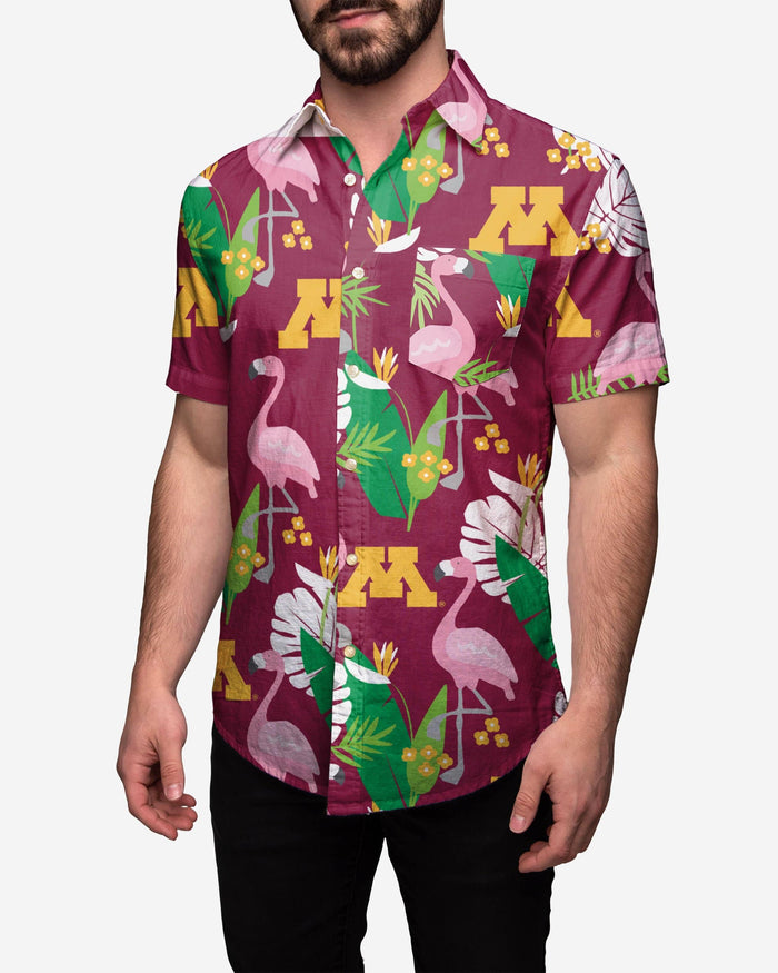 Minnesota Golden Gophers Floral Button Up Shirt FOCO S - FOCO.com