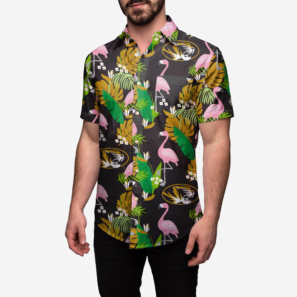 Missouri Tigers Floral Button Up Shirt FOCO S - FOCO.com