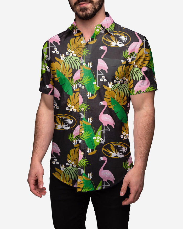 Missouri Tigers Floral Button Up Shirt FOCO S - FOCO.com