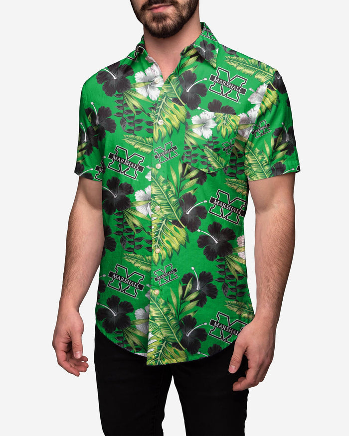 Marshall Thundering Herd Floral Button Up Shirt FOCO 2XL - FOCO.com