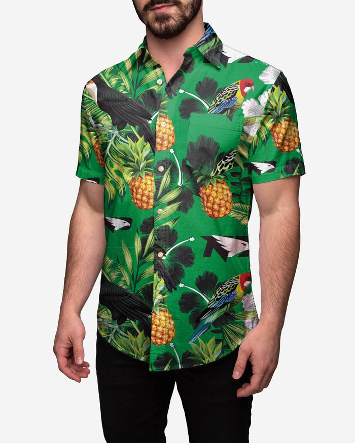 North Dakota Fighting Hawks Floral Button Up Shirt FOCO S - FOCO.com